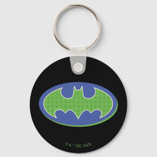 Batman Symbol för Lila och Grönt Nyckelring