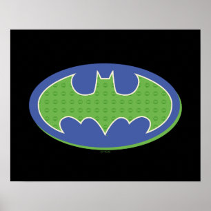 Batman Symbol för Lila och Grönt Poster