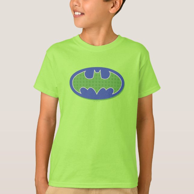 Batman | Symbol för Lila och Grönt T Shirt (Framsida)