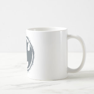 Batman Symbol Grått Grunge-Logotyp Kaffemugg