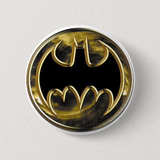 Batman Symbol | GULD LOGOTYP Knapp (Framsida)