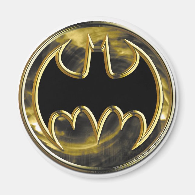 Batman Symbol | GULD LOGOTYP Magnet (Framsidan)