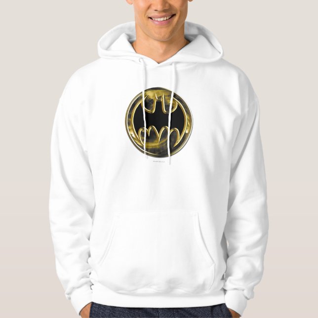 Batman Symbol | GULD LOGOTYP Sweatshirt Med Luva (Framsida)