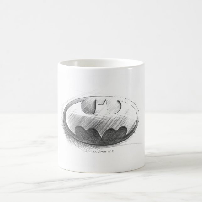 Batman Symbol | Insignia Teckning Logotyp Kaffemugg (Center)