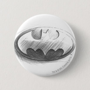 Batman Symbol Insignia Teckning Logotyp Knapp
