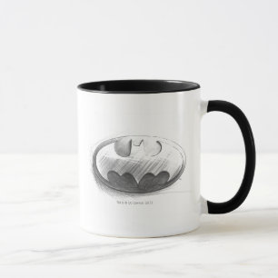 Batman Symbol Insignia Teckning Logotyp Mugg