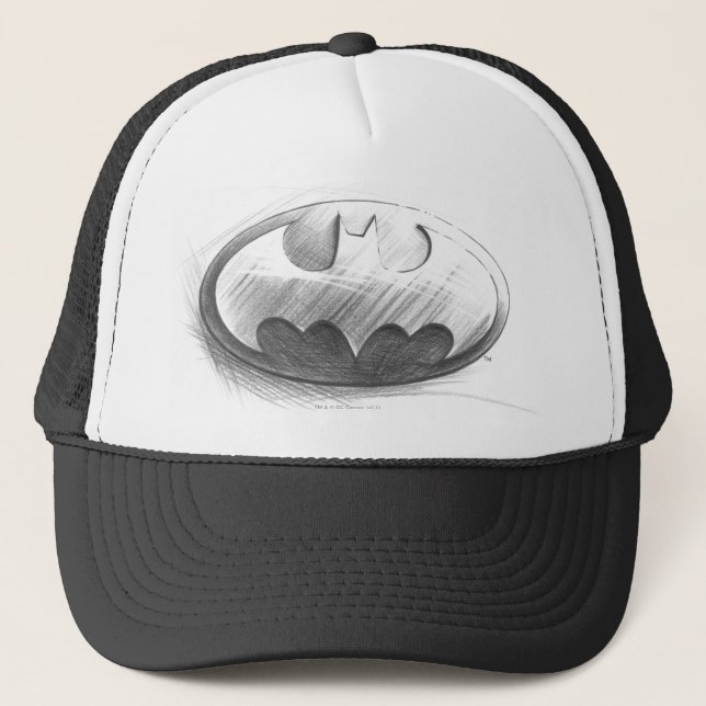 Batman Symbol | Insignia Teckning Logotyp Truckerkeps (Framsida)
