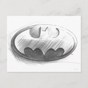 Batman Symbol   Insignia Teckning Logotyp Vykort