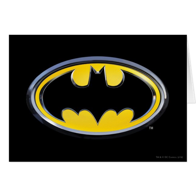Batman Symbol | Klassisk Logotyp Hälsningskort (Framsidan Horizontal)