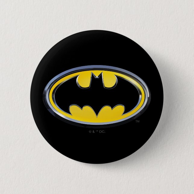 Batman Symbol | Klassisk Logotyp Knapp (Framsida)