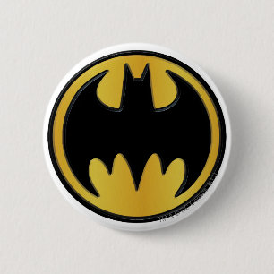 Batman Symbol Klassisk rundad Logotyp Knapp