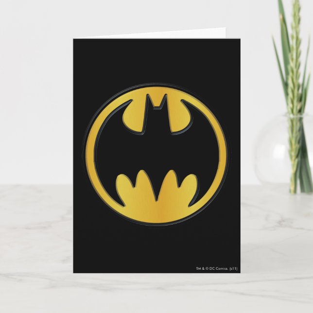 Batman Symbol | Klassisk rundad Logotyp Kort (Framsida)