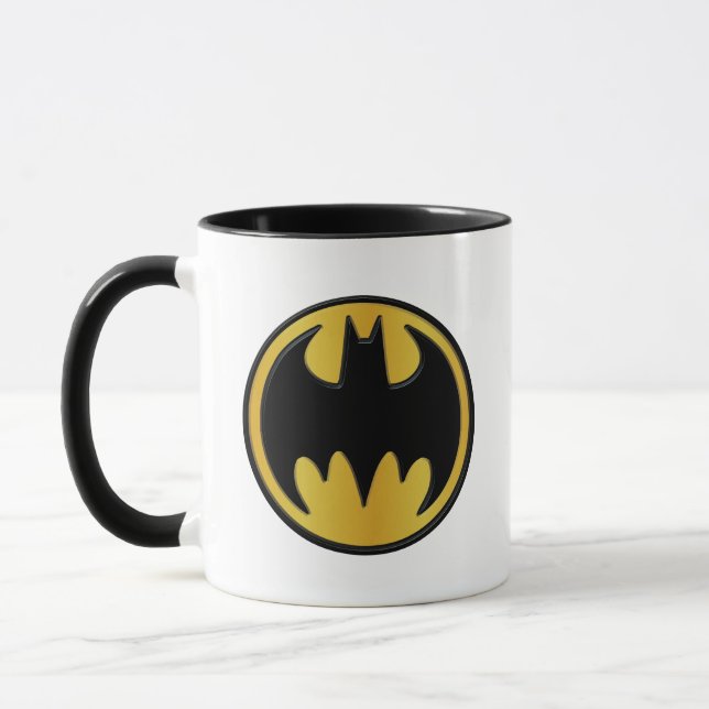 Batman Symbol | Klassisk rundad Logotyp Mugg (Vänster)