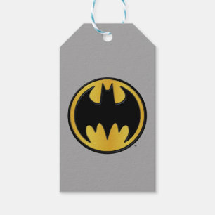 Batman Symbol Klassisk rundad Logotyp Presentetikett