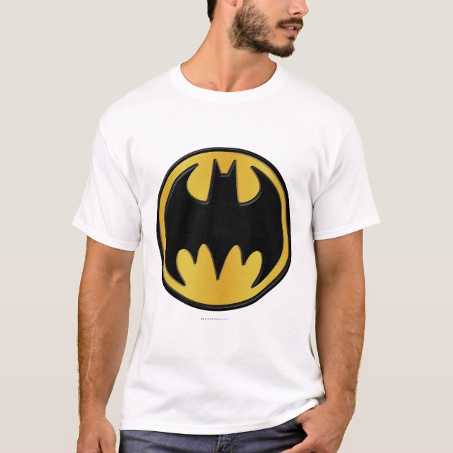 Batman Symbol | Klassisk rundad Logotyp T Shirt (Framsida)