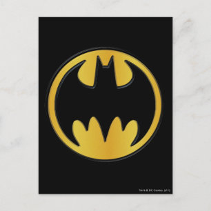 Batman Symbol   Klassisk rundad Logotyp Vykort