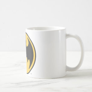 Batman Symbol Logotyp för Gult av Mörk Circle Kaffemugg