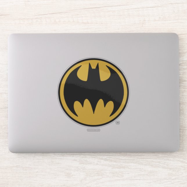 Batman Symbol | Logotyp för Gult av Mörk Circle Klistermärken (Dator)