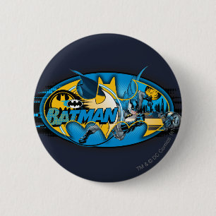 Batman Symbol Logotyp för klassiskt kollage Knapp