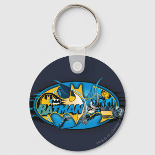 Batman Symbol Logotyp för klassiskt kollage Nyckelring