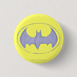 Batman Symbol Logotyp för Lila av stamböcker Knapp