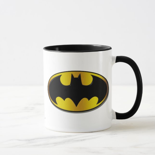 Batman Symbol | Logotyp för ovalövertoning Mugg (Höger)