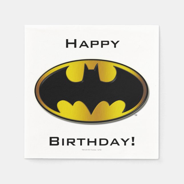 Batman Symbol | Logotyp för ovalövertoning Pappersservett (Framsidan)