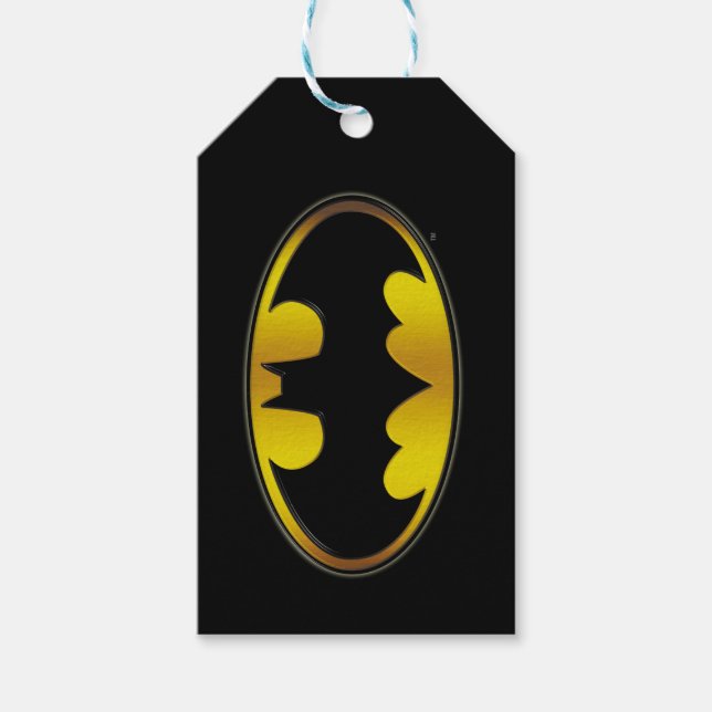 Batman Symbol | Logotyp för ovalövertoning Presentetikett (Framsidan)