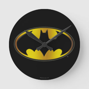 Batman Symbol Logotyp för ovalövertoning Rund Klocka