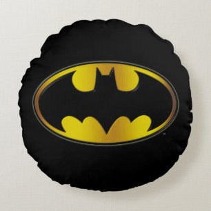 Batman Symbol   Logotyp för ovalövertoning Rund Kudde