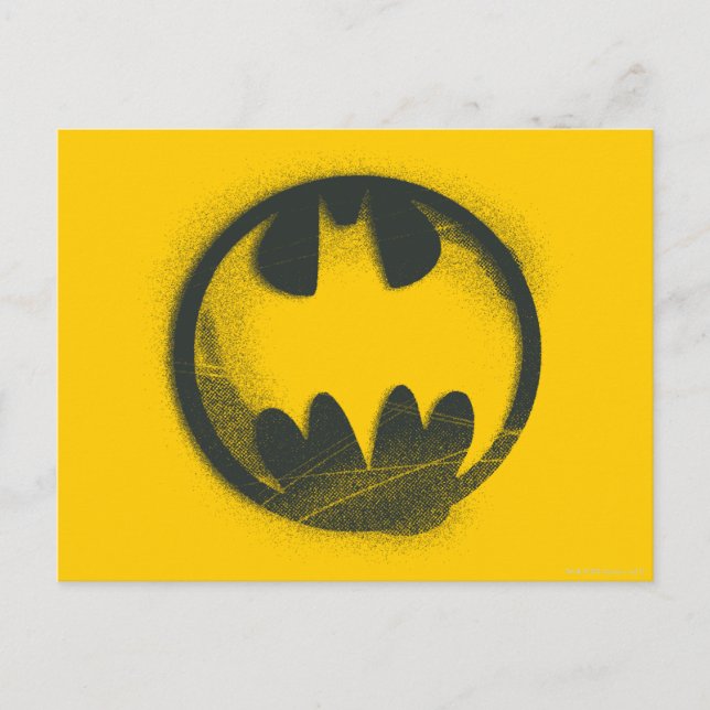 Batman Symbol | Logotyp för sprejsymbol Vykort (Framsida)