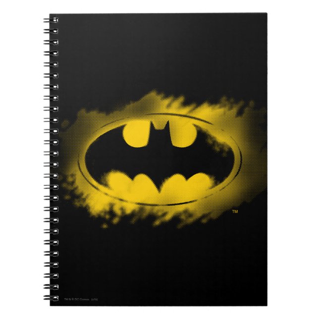 Batman Symbol | Logotyp för svart och Gult Anteckningsbok (Framsidan)