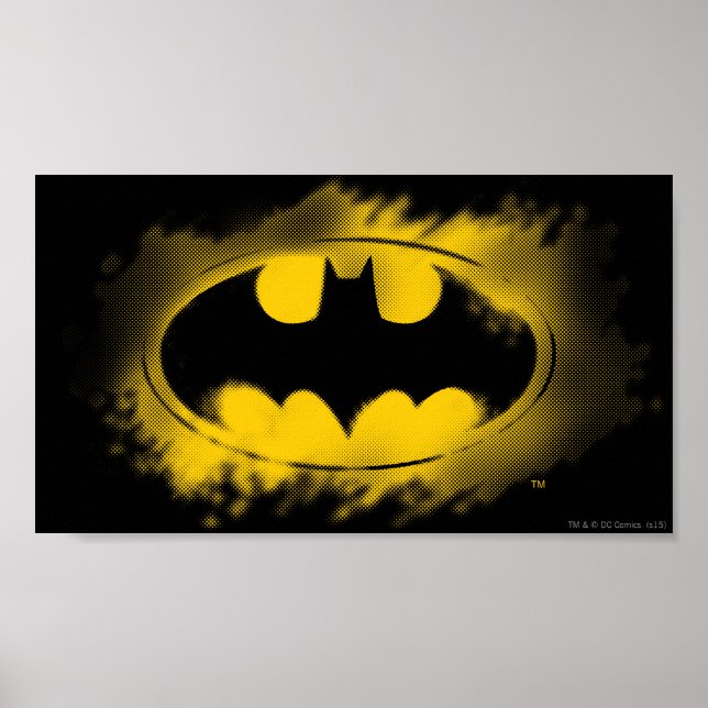 Batman Symbol | Logotyp för svart och Gult Poster (Framsidan)
