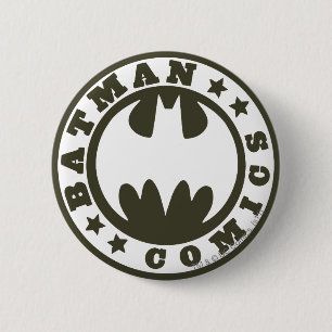 Batman Symbol Logotyp för Tecknader Knapp