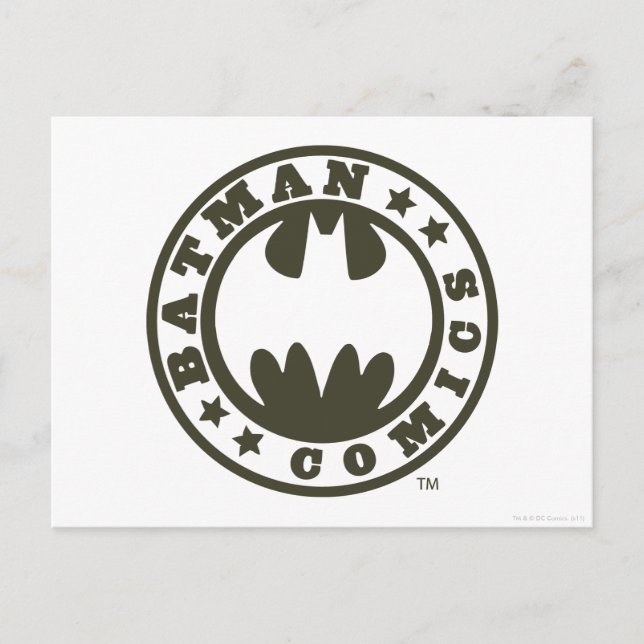Batman Symbol | Logotyp för Tecknader Vykort (Framsida)