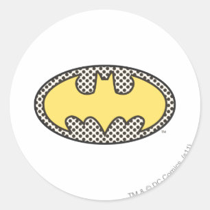 Batman Symbol Logotyp för visningstid Runt Klistermärke