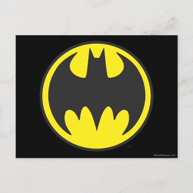 Batman Symbol | Logotyp i Fladdermus-cirkeln Vykort (Framsida)