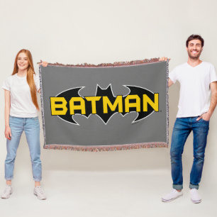 Batman Symbol   Namn Gult och svart Logotyp Filt