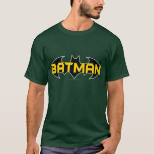 Batman Symbol   Namn Gult och svart Logotyp Tee