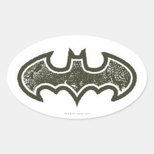 Batman Symbol Nouveau-Logotyp Ovalt Klistermärke