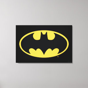 Batman Symbol Oval-Logotyp Canvastryck