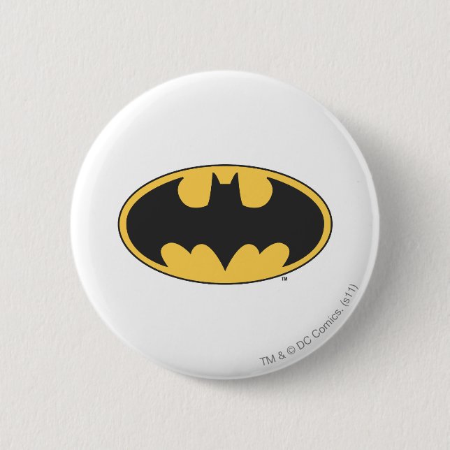 Batman Symbol | Oval-Logotyp Knapp (Framsida)