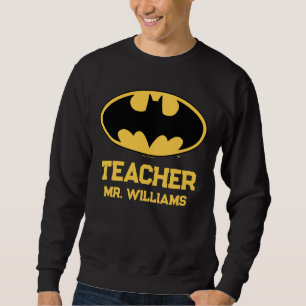 Batman-symbol Oval logotyp Lång Ärmad Tröja