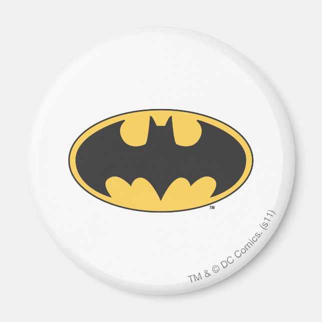 Batman Symbol | Oval-Logotyp Magnet (Framsidan)