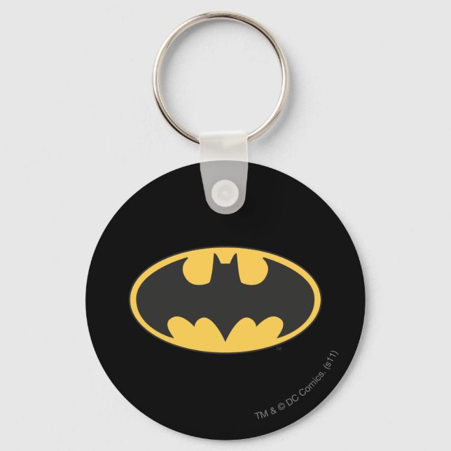 Batman Symbol | Oval-Logotyp Nyckelring (Framsida)