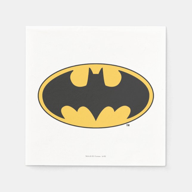 Batman Symbol | Oval-Logotyp Pappersservett (Framsidan)