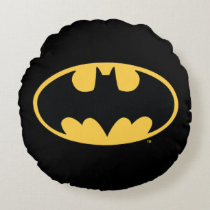 Batman Symbol   Oval-Logotyp Rund Kudde