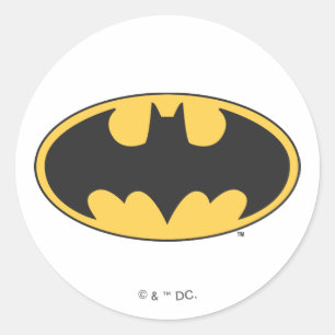 Batman Symbol Oval-Logotyp Runt Klistermärke
