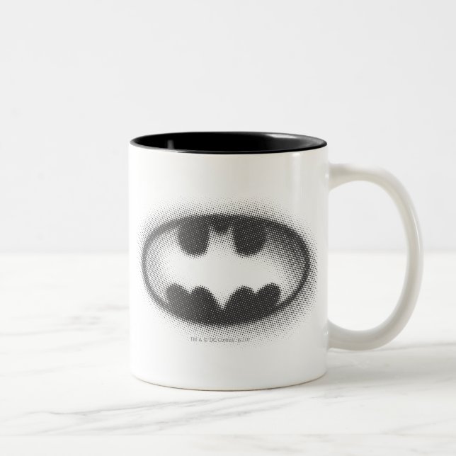 Batman Symbol | Raster Logotyp Två-Tonad Mugg (Höger)
