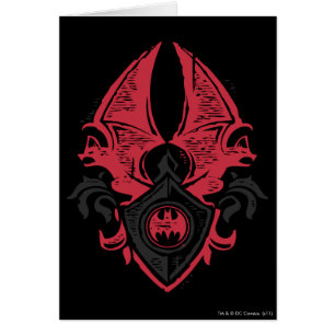 Batman Symbol Red Black Fladdermus Frimärke Vape Hälsningskort
